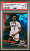 Graded 2023 Topps Bowman U Sapphire Stephon Castle #88 Rookie RC Basketball Card PSA 10 Gem Mint