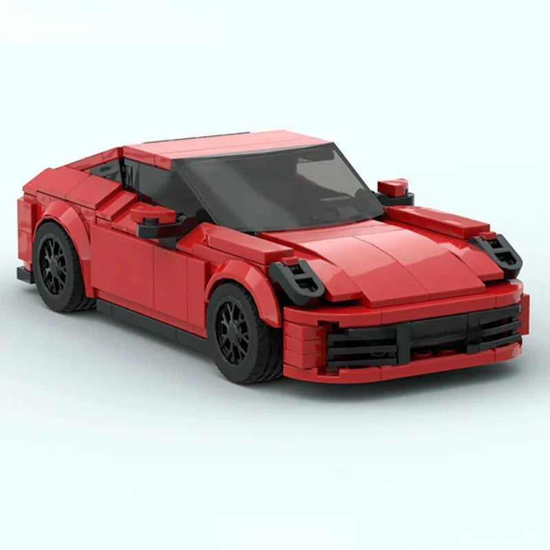 Porsche 911 red sports car Lego Custom Minifigures Building Block Toys