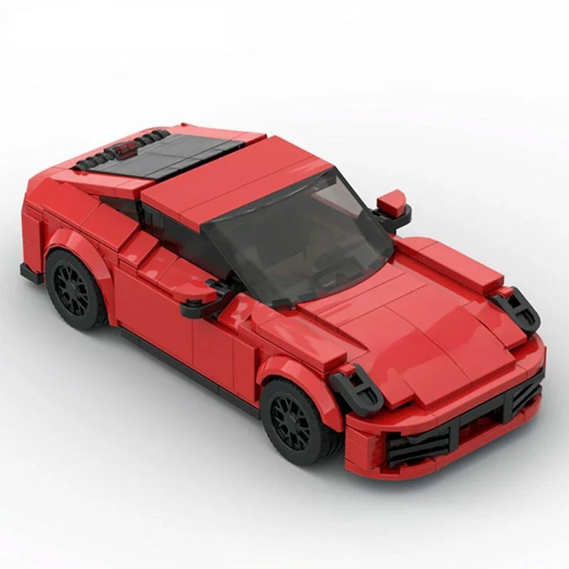 Porsche 911 red sports car Lego Custom Minifigures Building Block Toys