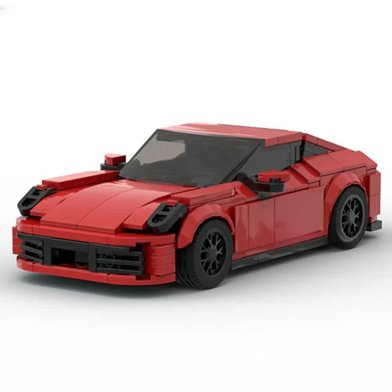 Porsche 911 red sports car Lego Custom Minifigures Building Block Toys