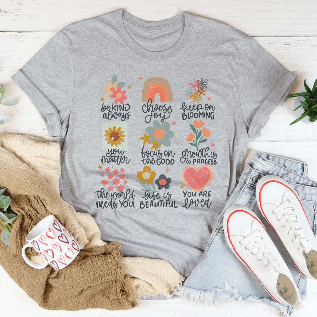 Positive Doodles Distressed Effect Tee