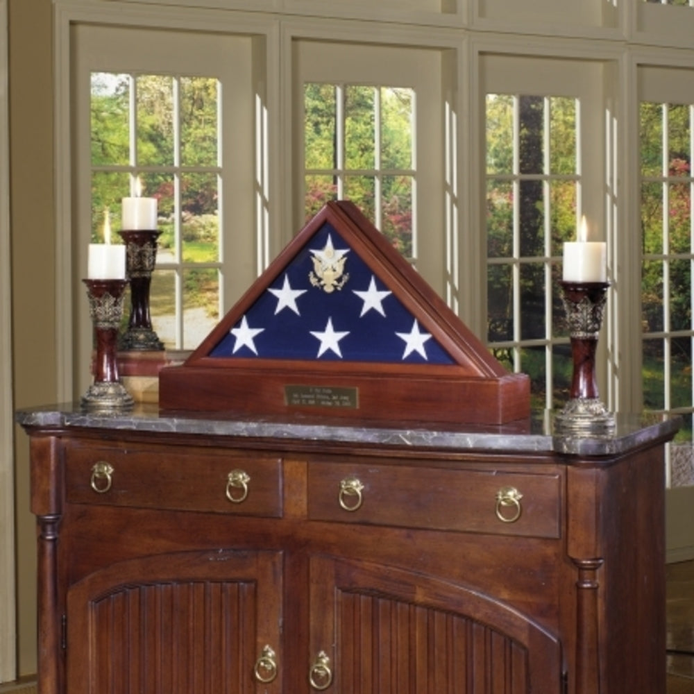 Large Flag Display case for 5 x 9.5 Flag - Burial Flag.