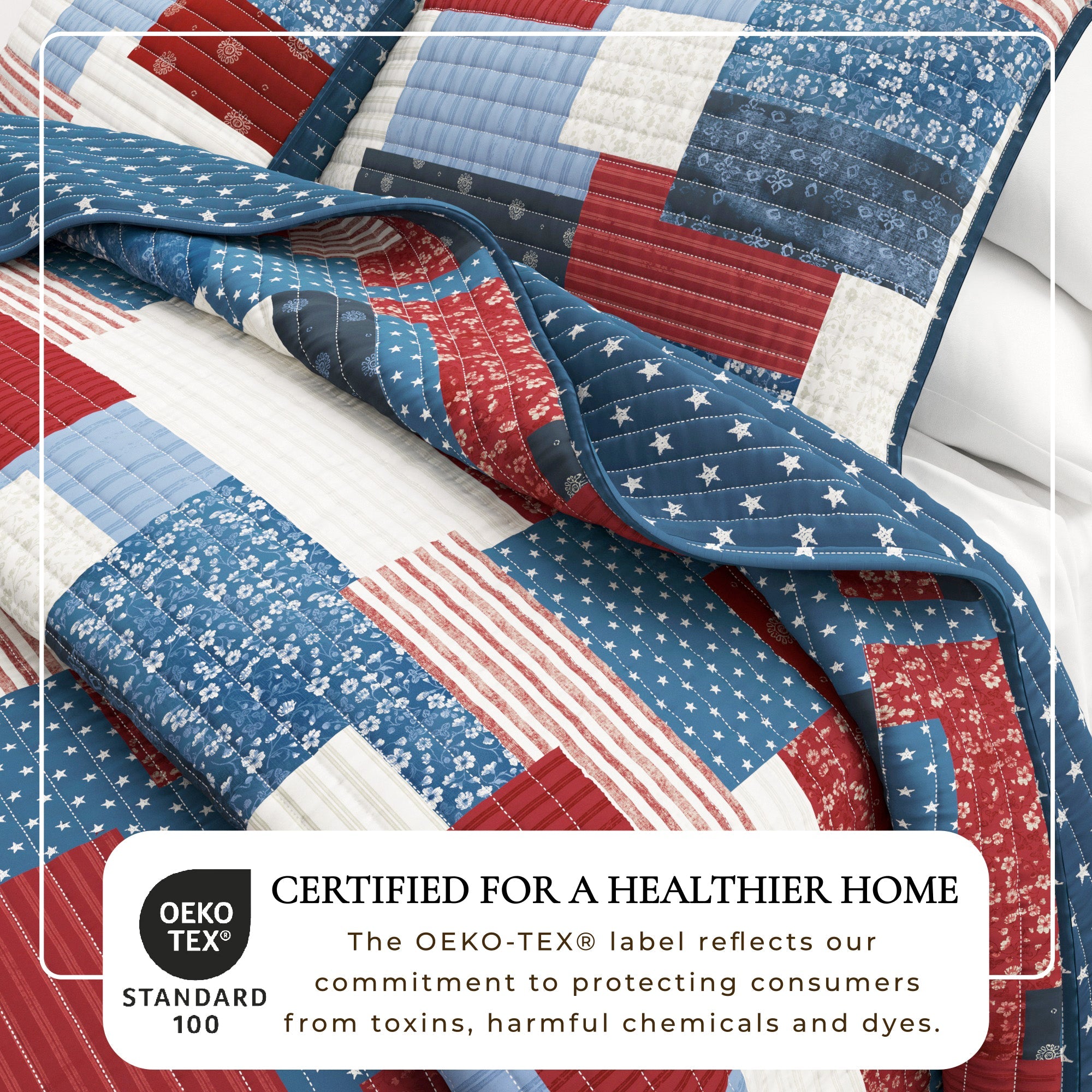 Americana Patchwork Quilt Set - Lowel Collection