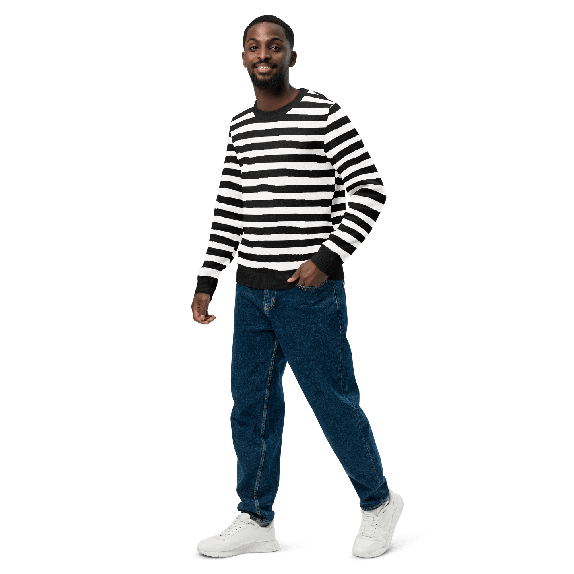 Pugsley Print Knit Crewneck Sweater