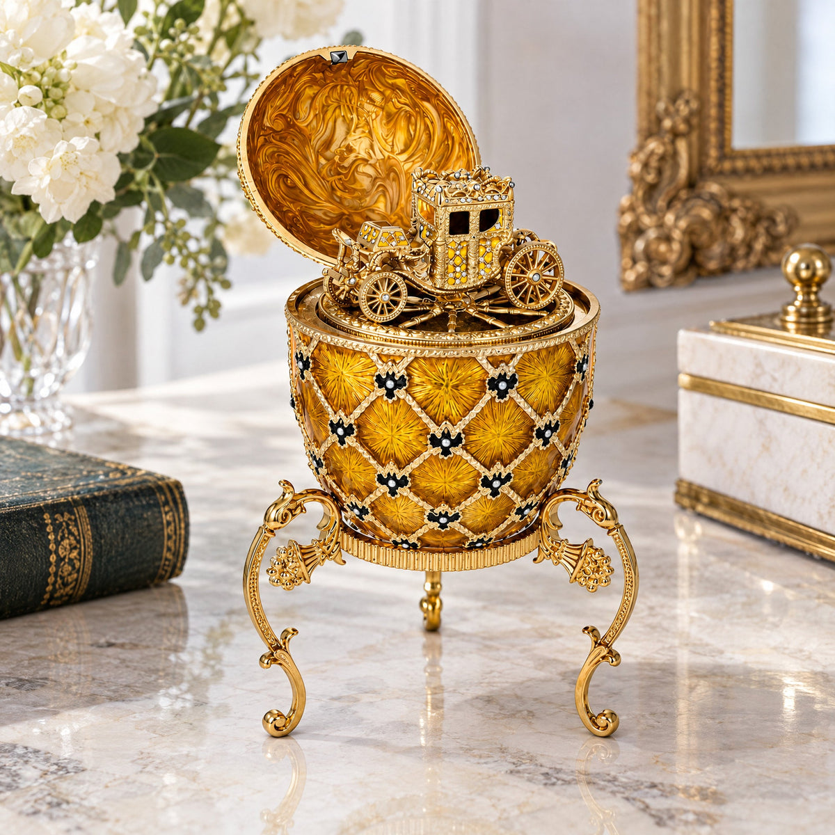1897 Imperial Coronation Royal Easter Egg 7 Inches