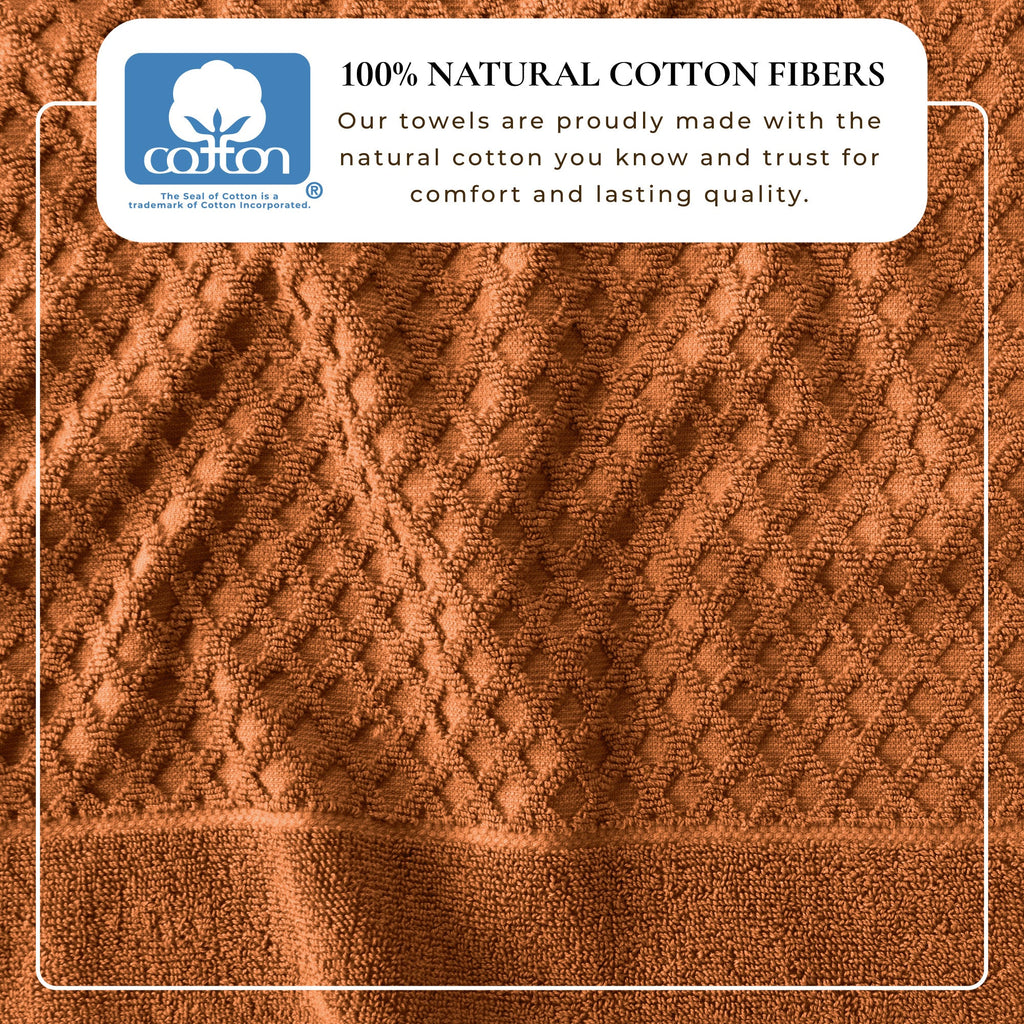 Cotton Diamond Waffle Weave Bath Towel Set - Grayson Collection