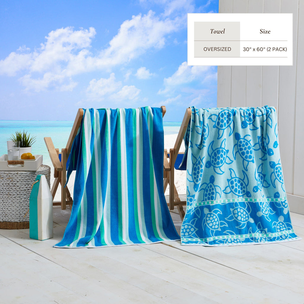Cotton Velour Beach Towel - Maui Collection