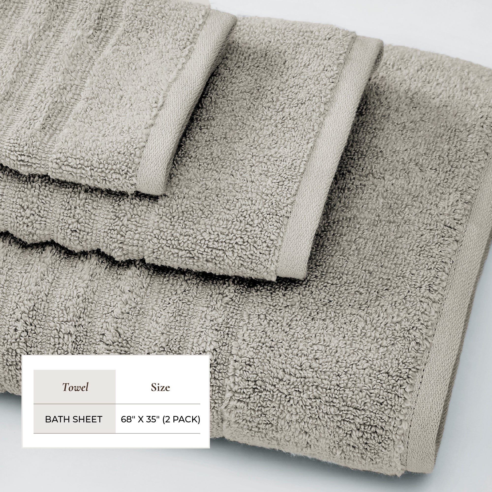 Luxury Combed Cotton Bath Towel Set - Karina Collection
