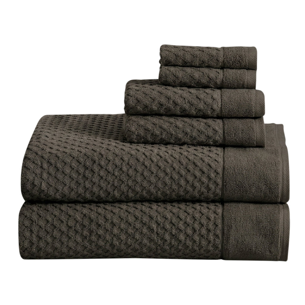 Cotton Diamond Waffle Weave Bath Towel Set - Grayson Collection