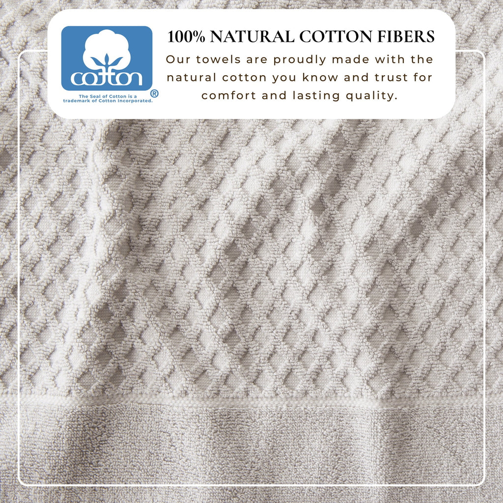 Cotton Diamond Waffle Weave Bath Towel Set - Grayson Collection