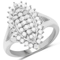 0.62 Carat Genuine White Diamond .925 Sterling Silver Ring