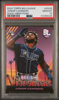 Graded 2024 Topps Big League Junior Caminero #GV25 Good Vibrations Rookie RC Baseball Card PSA 10 Gem Mint