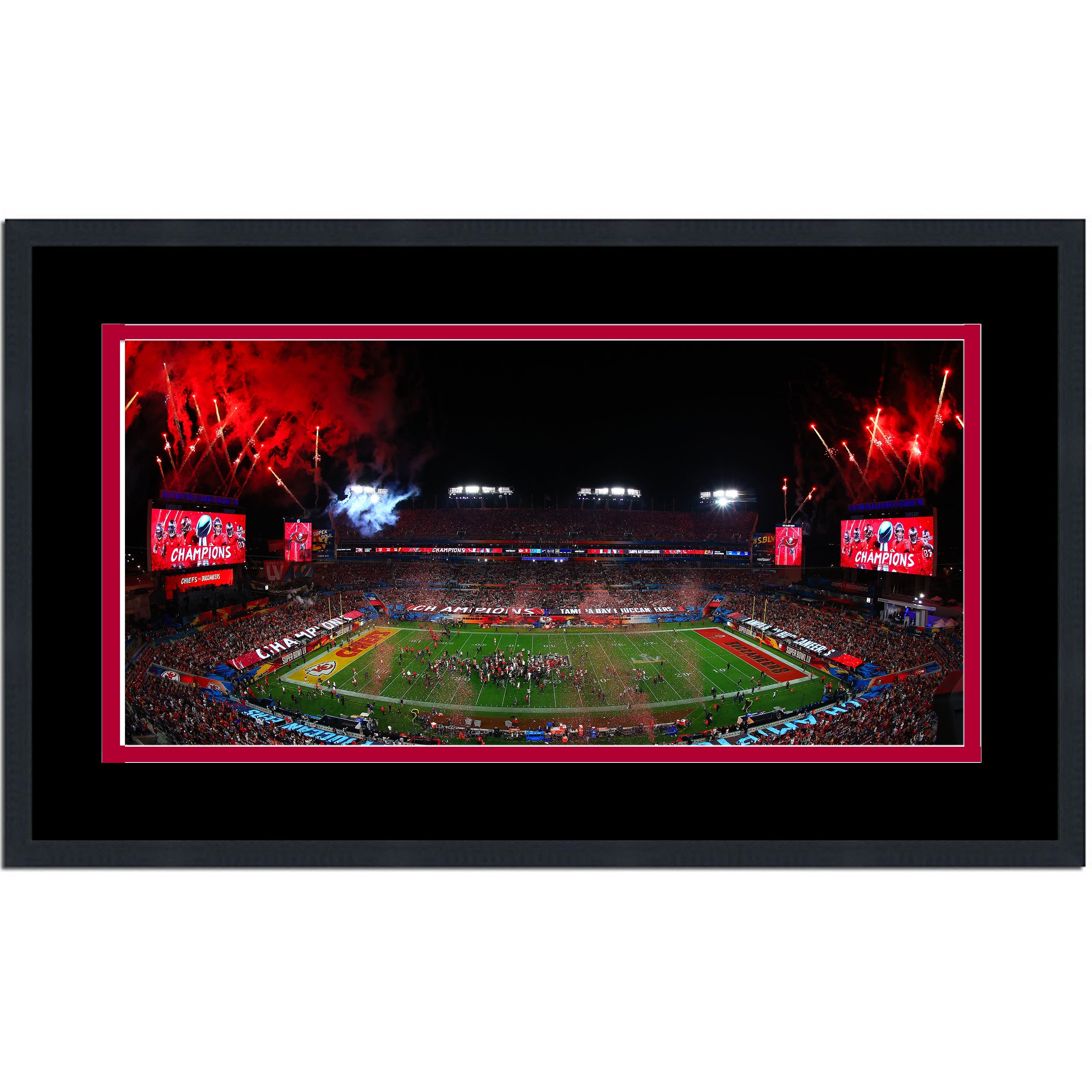Framed Raymond James Stadium Tampa Bay Buccaneers NFL Champions 16x24 Football Photo Professionally Matted