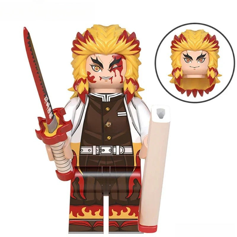 Rengoku Kyoujurou Demon Slayer Anime Minifigure Toy 1