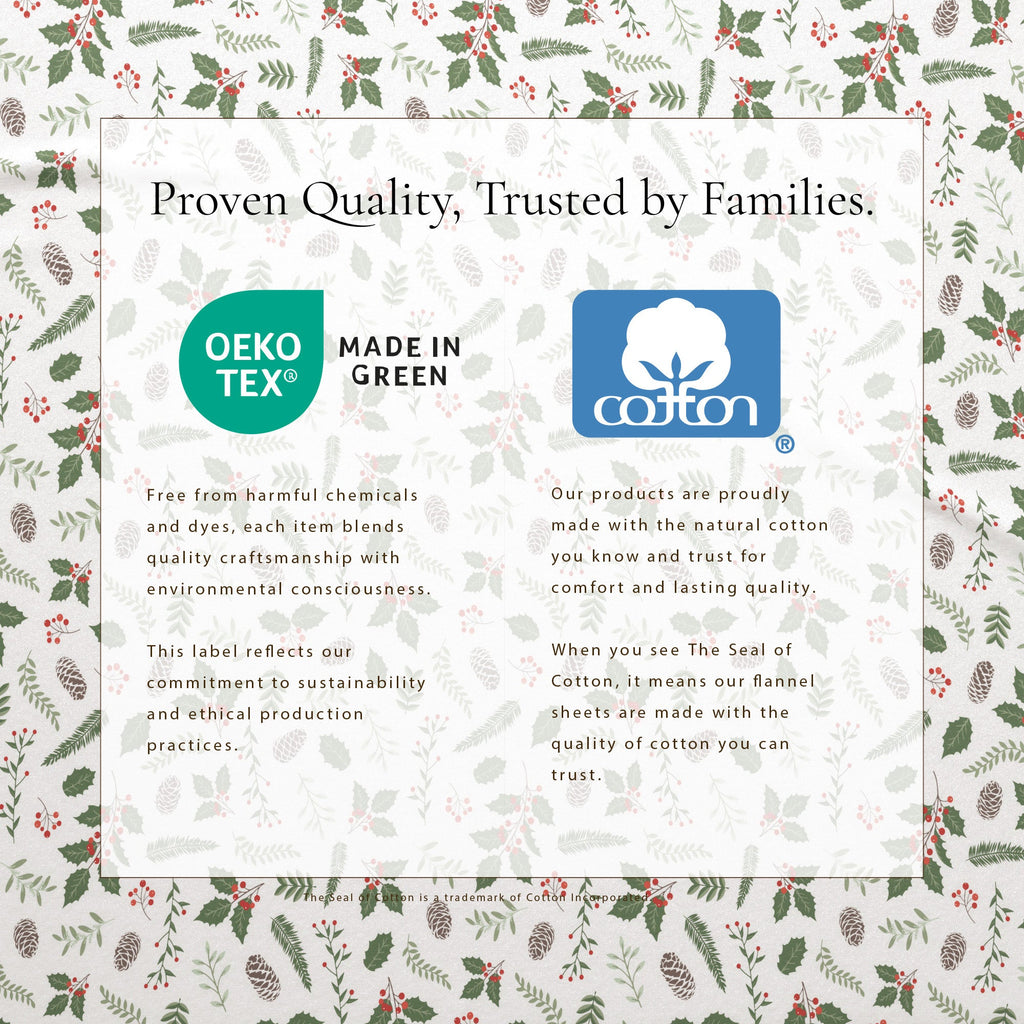 Turkish Cotton Christmas Flannel Sheet Set - Whittaker Collection