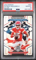 Graded 2023 Panini Mosaic Patrick Mahomes II #251 Silver Football Card PSA 10 Gem Mint