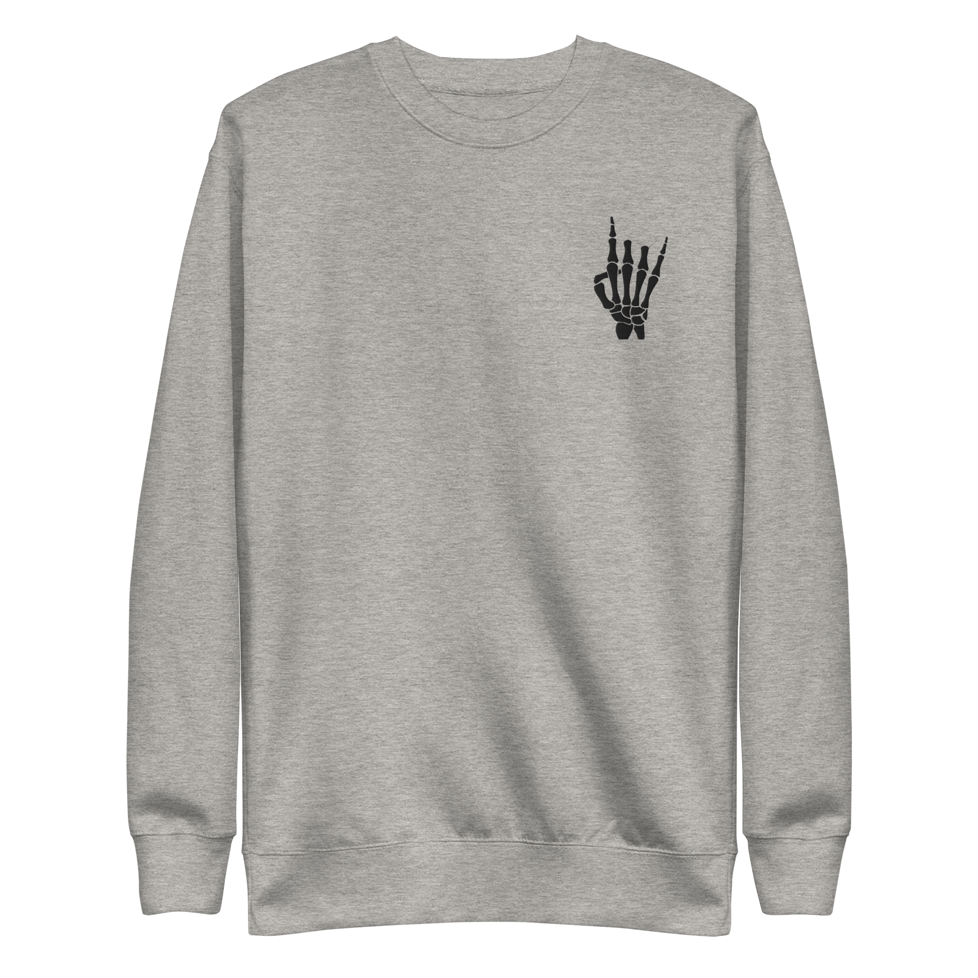 Rock On Skeleton Embroidered Sweatshirt
