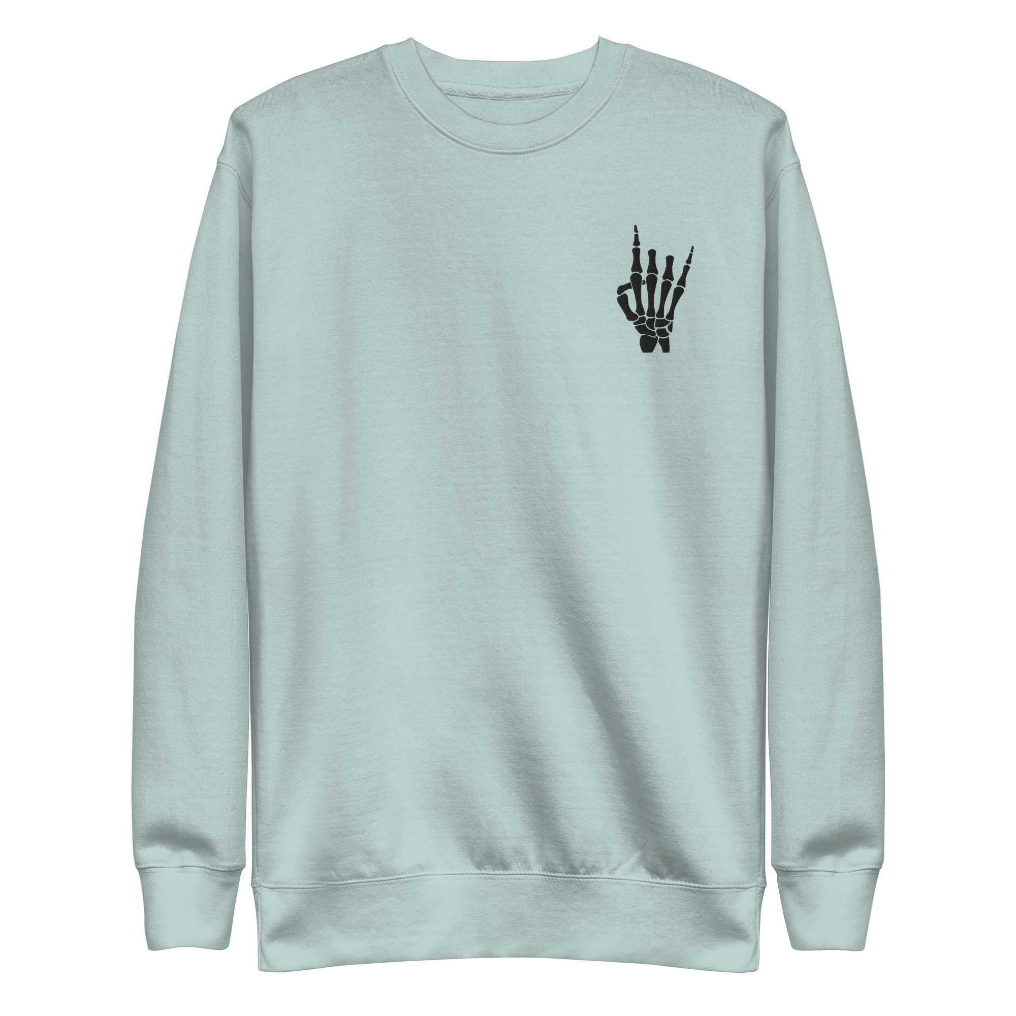 Rock On Skeleton Embroidered Sweatshirt