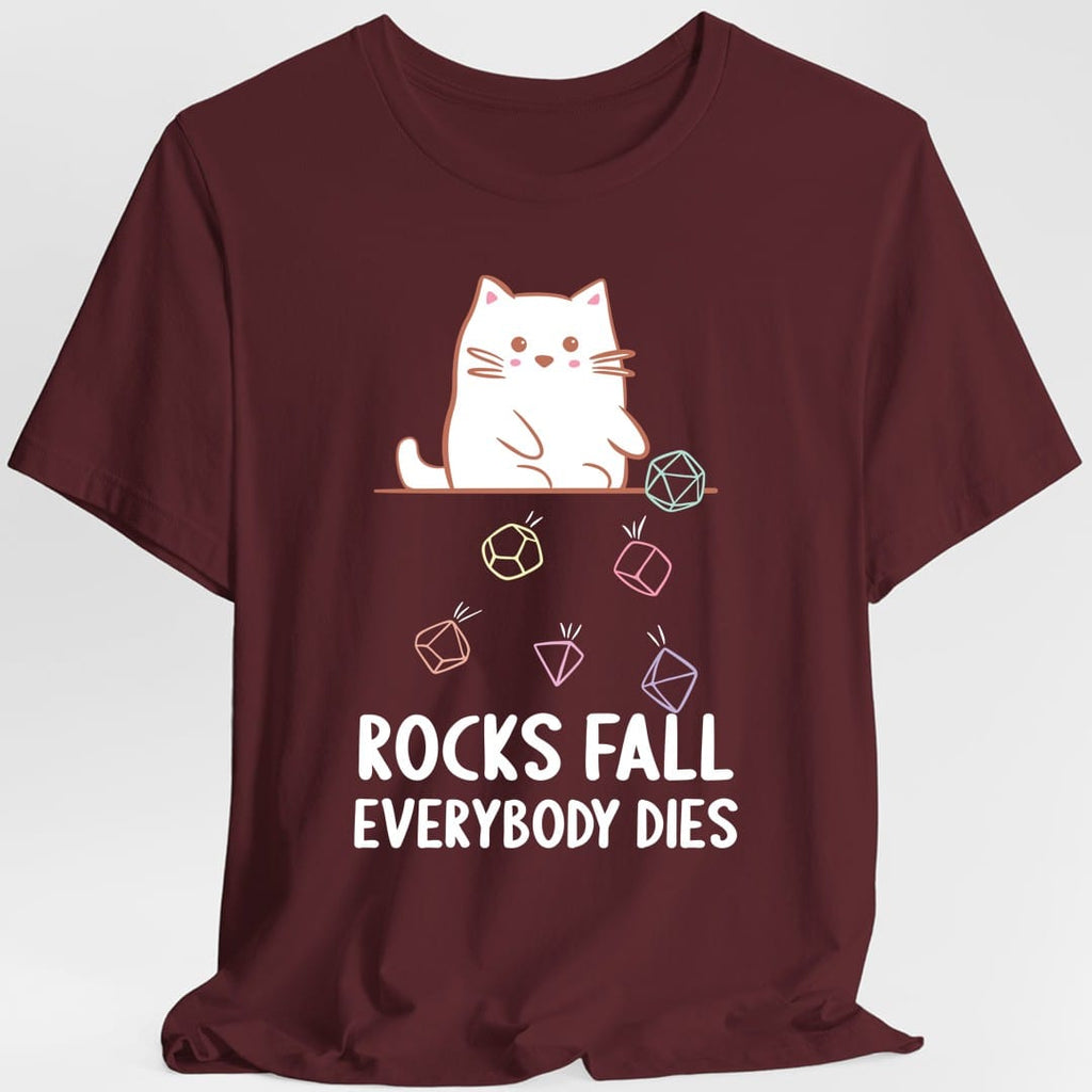 Rocks Fall Everybody Dies Kawaii Cat T-Shirt