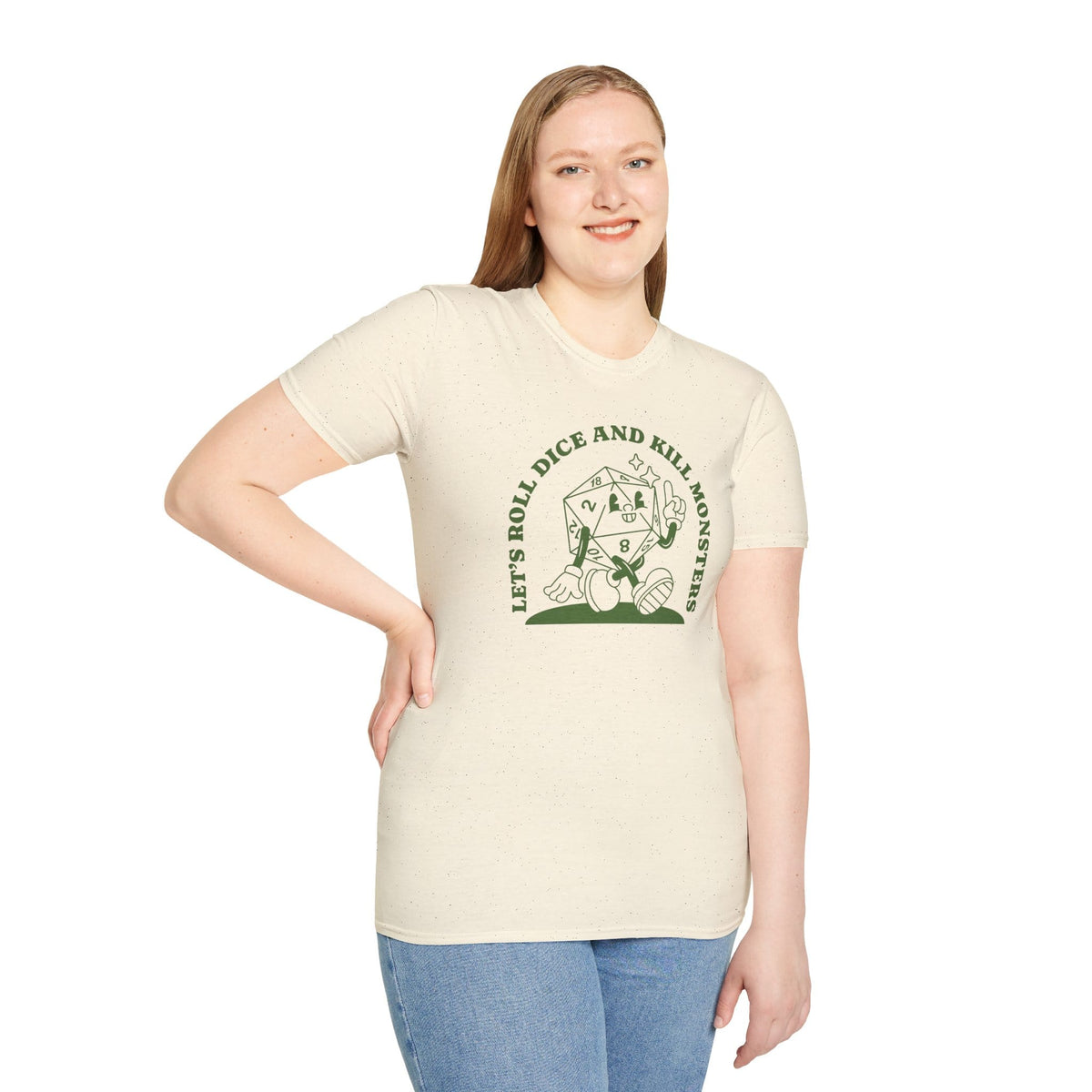 Roll Dice & Kill Monsters Retro T-Shirt