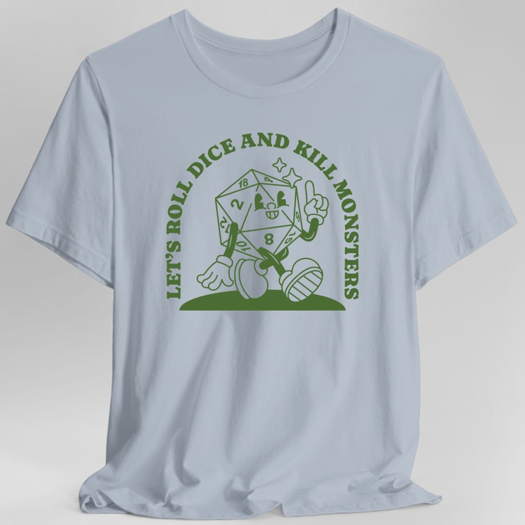 Roll Dice & Kill Monsters Retro T-Shirt