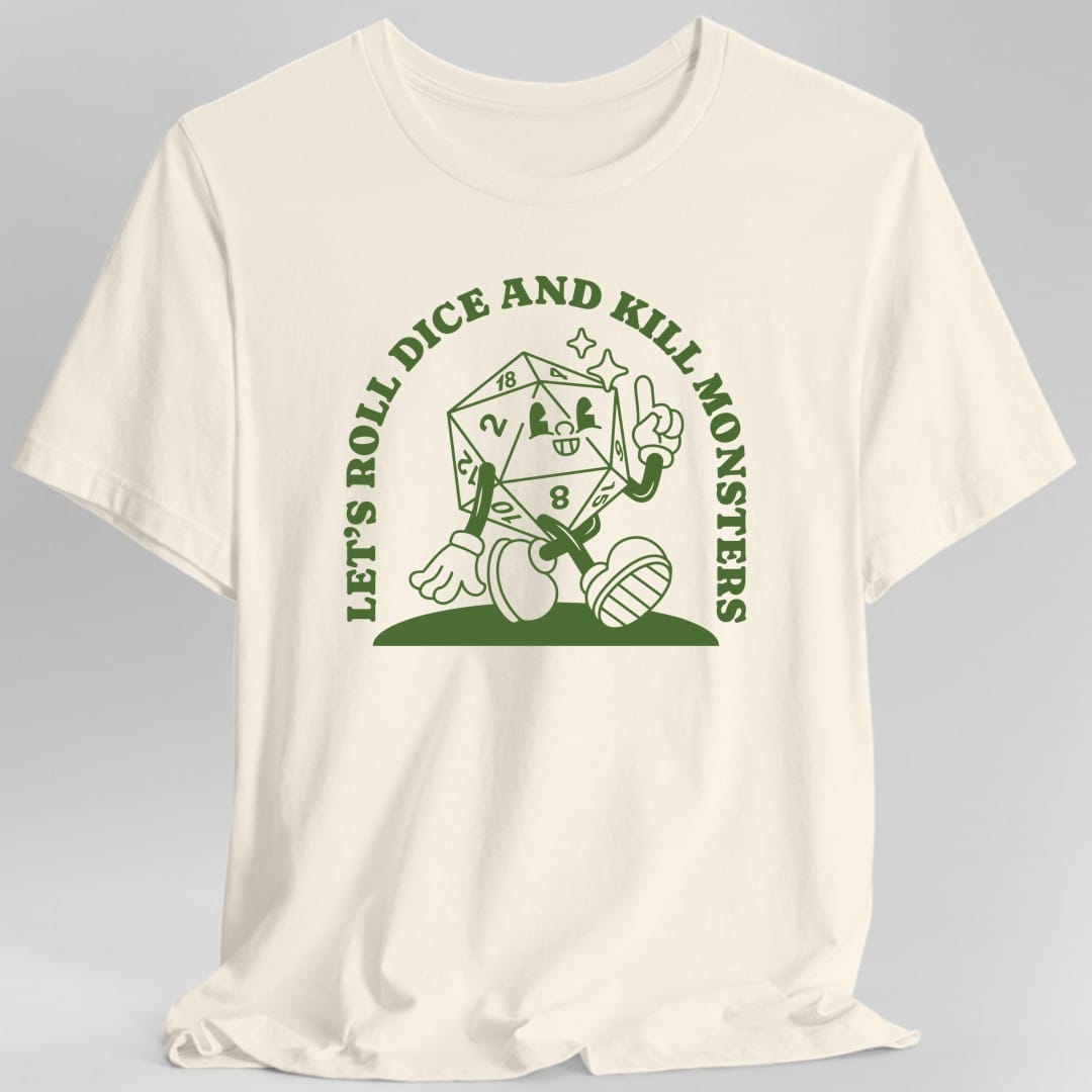Roll Dice & Kill Monsters Retro T-Shirt