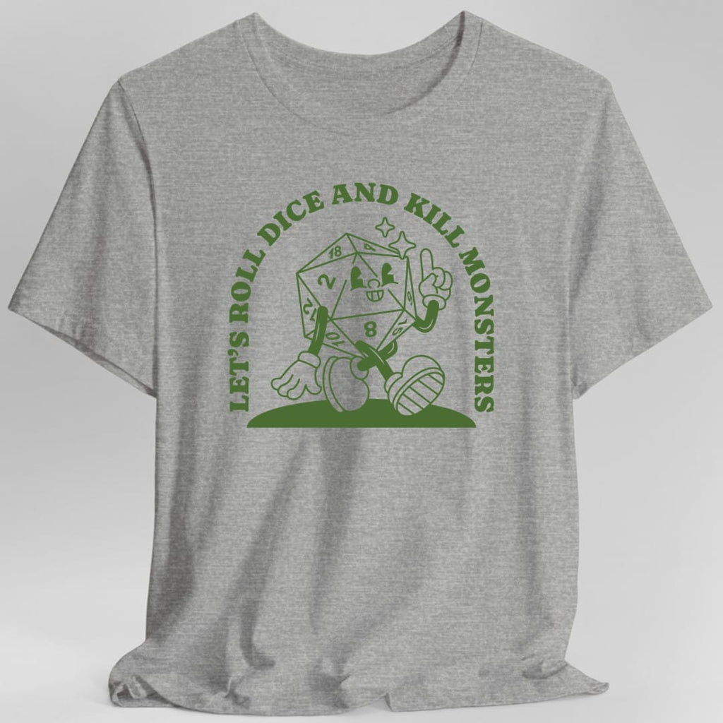 Roll Dice & Kill Monsters Retro T-Shirt