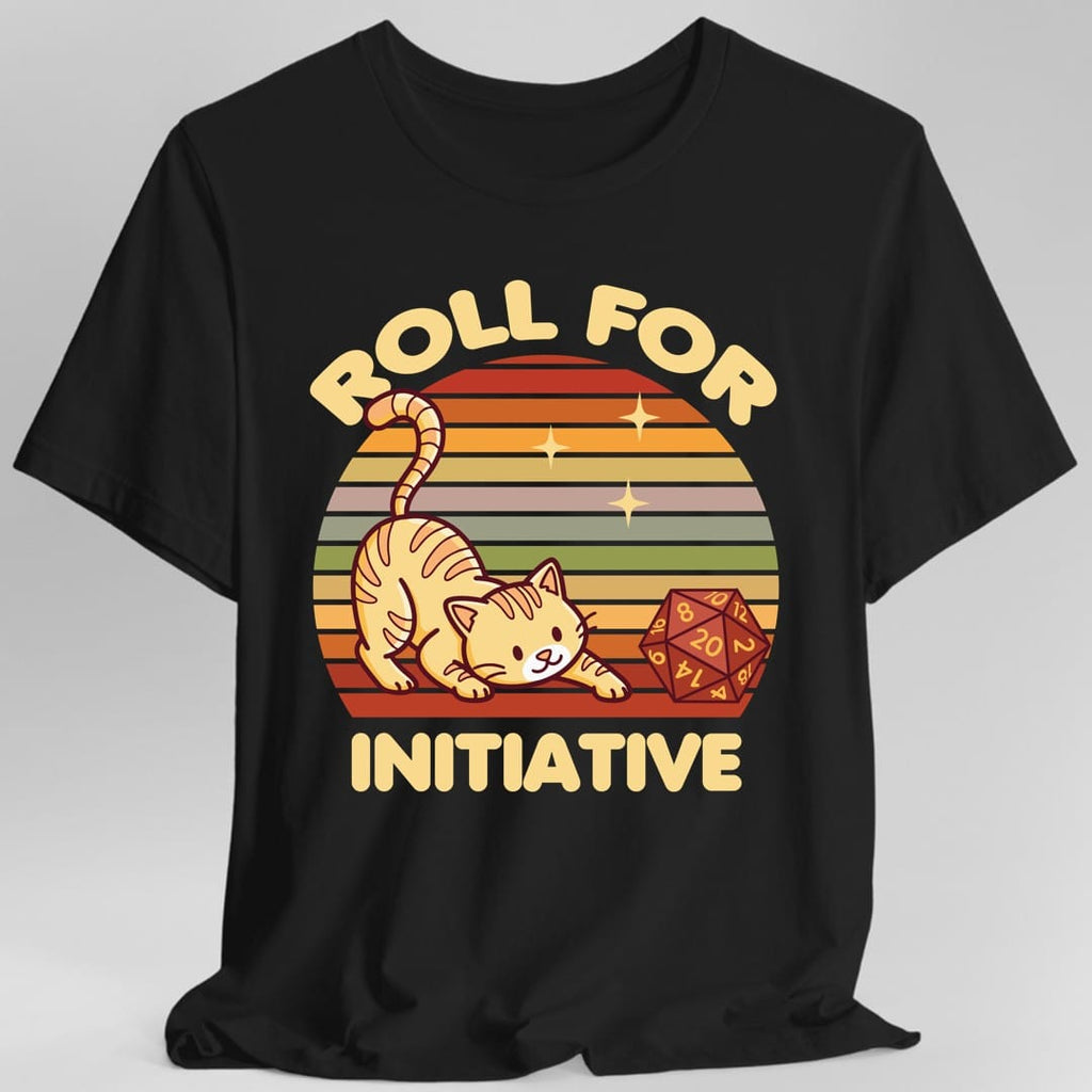 Roll For Initiative Kawaii Cat T-Shirt