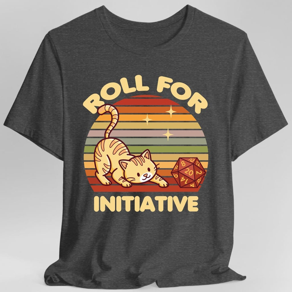 Roll For Initiative Kawaii Cat T-Shirt