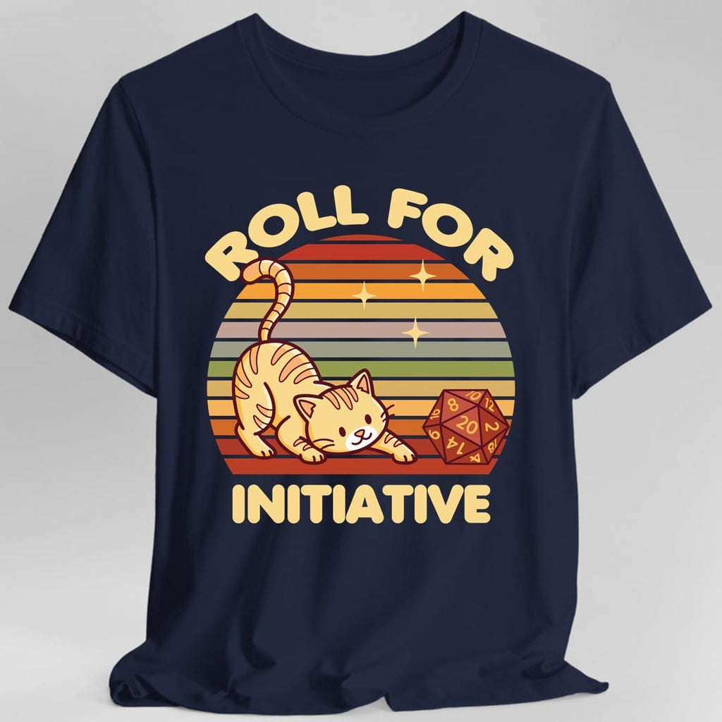 Roll For Initiative Kawaii Cat T-Shirt