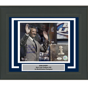 Framed Autographed/Signed Ron Guidry New York Yankees 8x10 Baseball Photo JSA COA