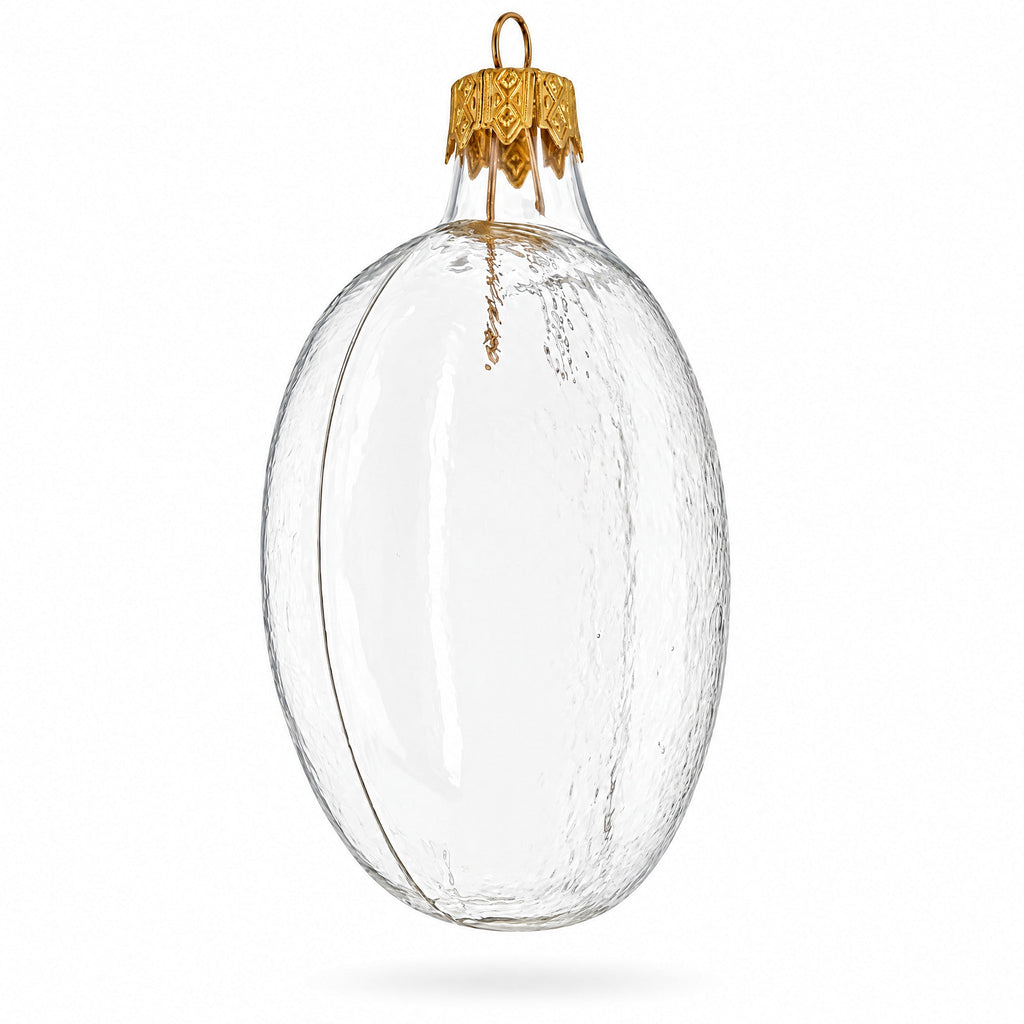 Set of 6 Clear Flat Disc Glass Christmas Ornaments 3 Inches