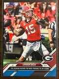 2024 Topps Bowman U Now Carson Beck #8 Blue #/49 Georgia Bulldogs Football Card