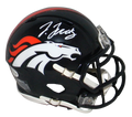 Autographed/Signed Jerry Jeudy Denver Broncos Mini Football Helmet Beckett BAS COA