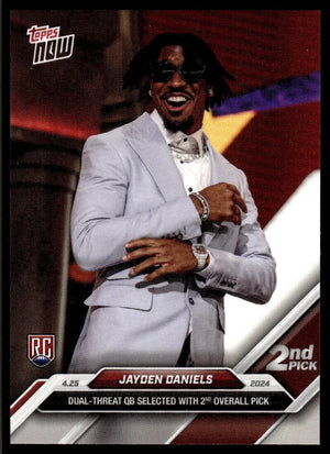 2024 Topps Now Jayden Daniels #D2 Rookie RC Football Card