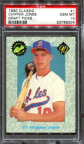 Graded 1990 Classic Chipper Jones #1 Draft Picks Rookie RC Baseball Card PSA 10 Gem Mint
