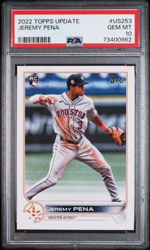 Graded 2022 Topps Update Jeremy Pena #US253 Rookie RC Baseball Card PSA 10 Gem Mint