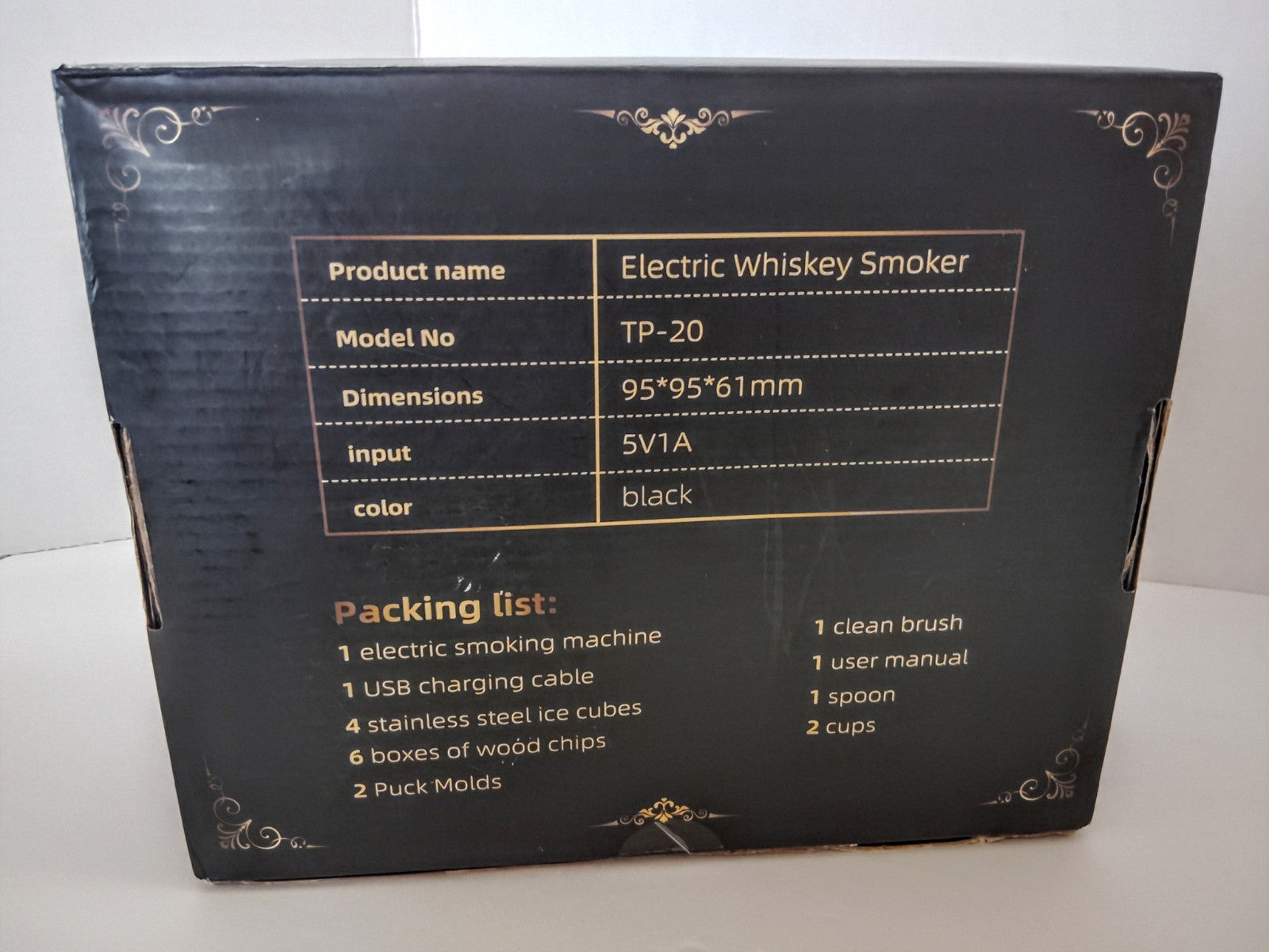 S.I.E.R.I. High End Whiskey Smoker Kit Rechargeable Black
