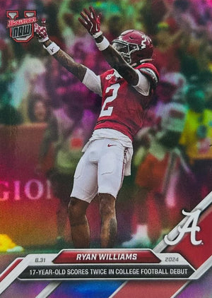2024 Topps Bowman U Now Ryan Williams #2SP Alabama Crimson Rookie RC Football Card