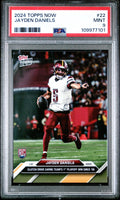 Graded 2024 Topps Now Jayden Daniels #22 Rookie RC Football Card PSA 9 Mint