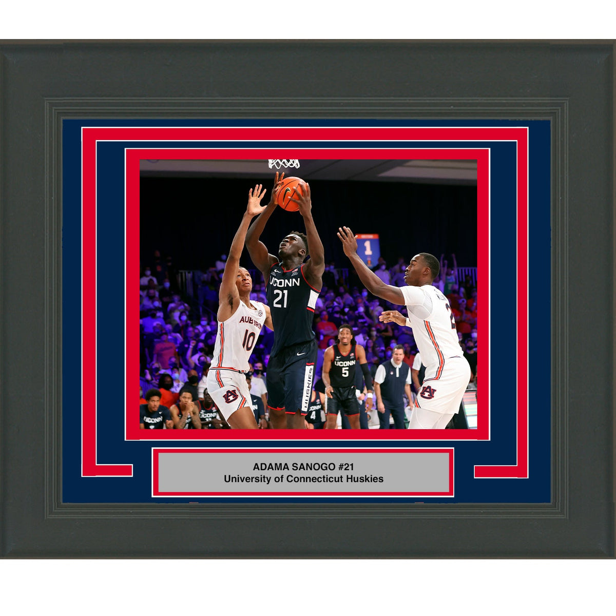 Framed Adama Sanogo University of Connecticut 10x8 NCAA Basketball Photo