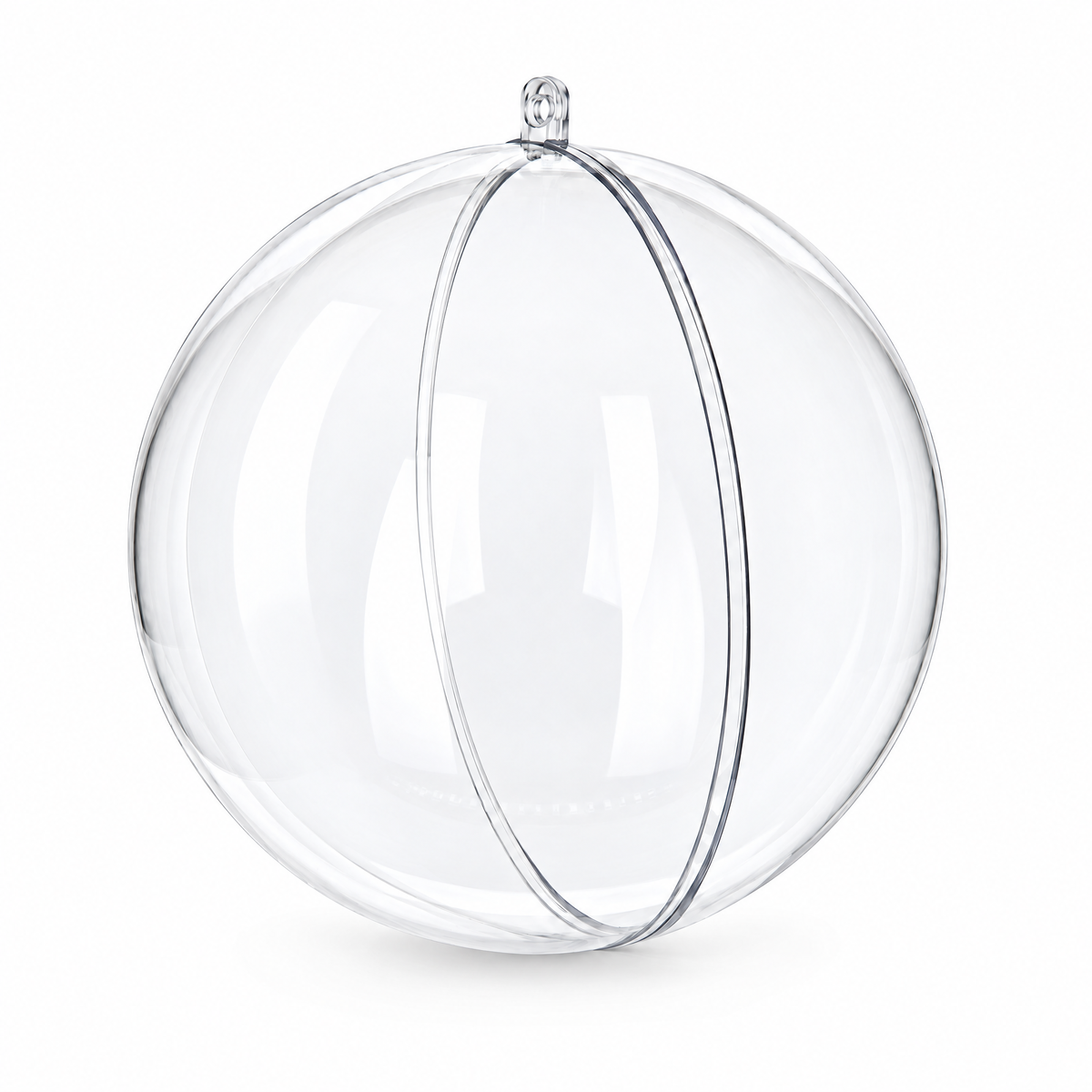 Set of 3 Clear Fillable Plastic Ball Christmas Ornament 3.9 Inches
