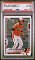 Graded 2021 Topps Bowman Draft Gunnar Henderson #BD175 Rookie RC Baseball Card PSA 8 Near Mint