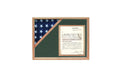 Shadow box for 3ft x 5ft flag with 8.5 x 11 Document holder