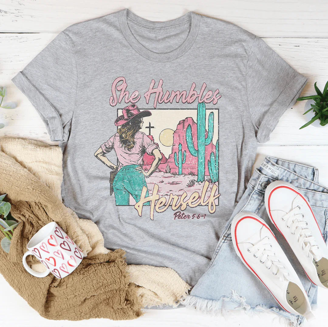She Humbles Herself Cowgirl Tee