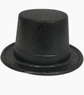 Beistle Plastic Black Glitter Coated Top Hat
