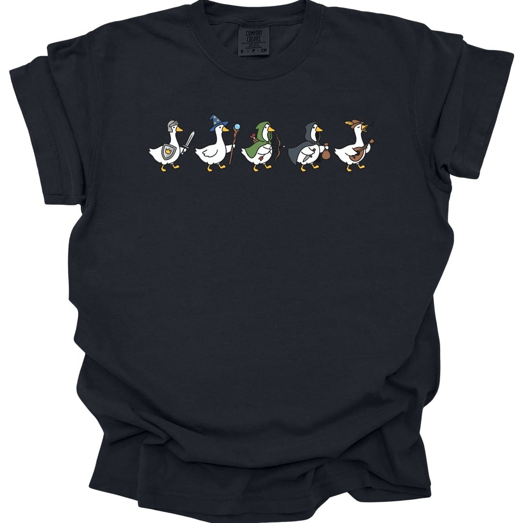 Silly Goose Adventurers Funny D&D T-Shirt - Comfort Colors