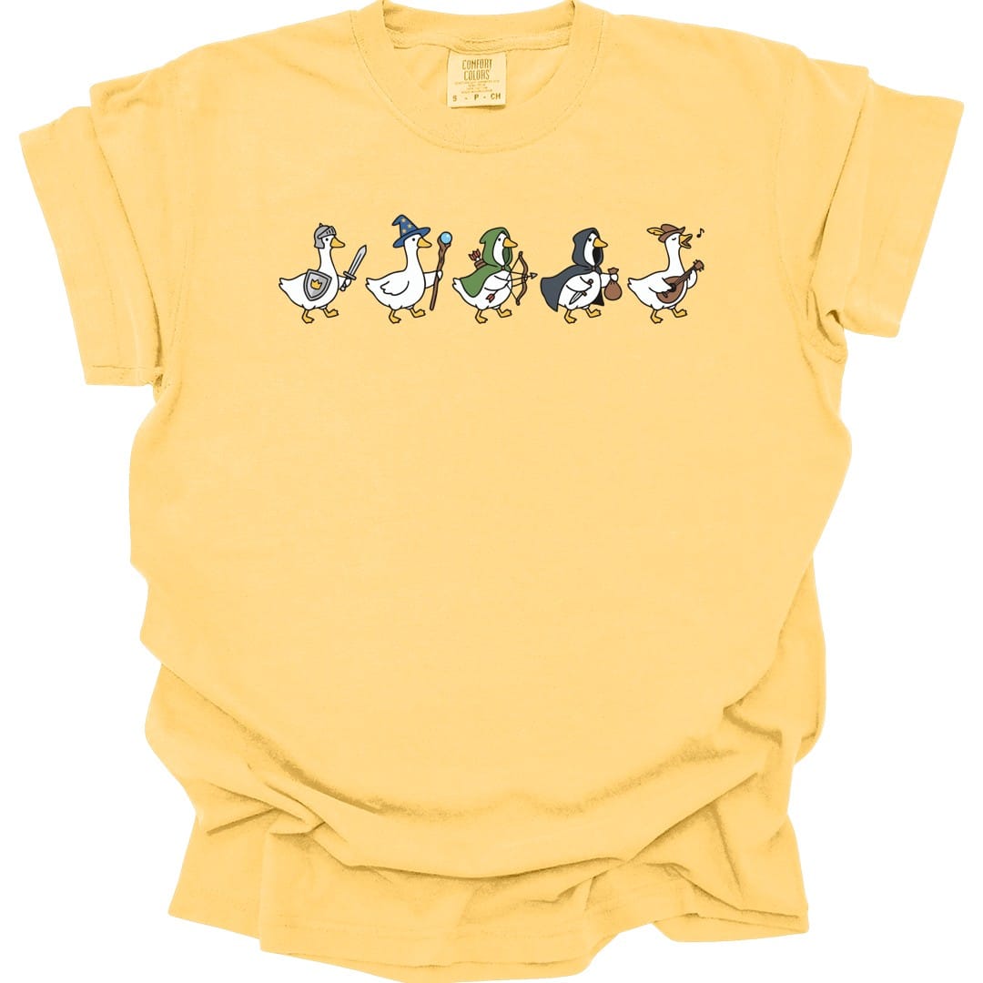 Silly Goose Adventurers Funny D&D T-Shirt - Comfort Colors