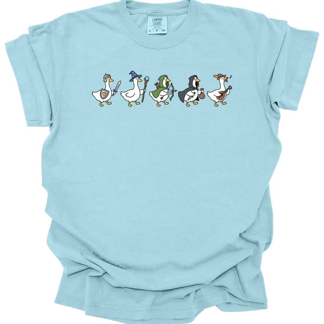 Silly Goose Adventurers Funny D&D T-Shirt - Comfort Colors