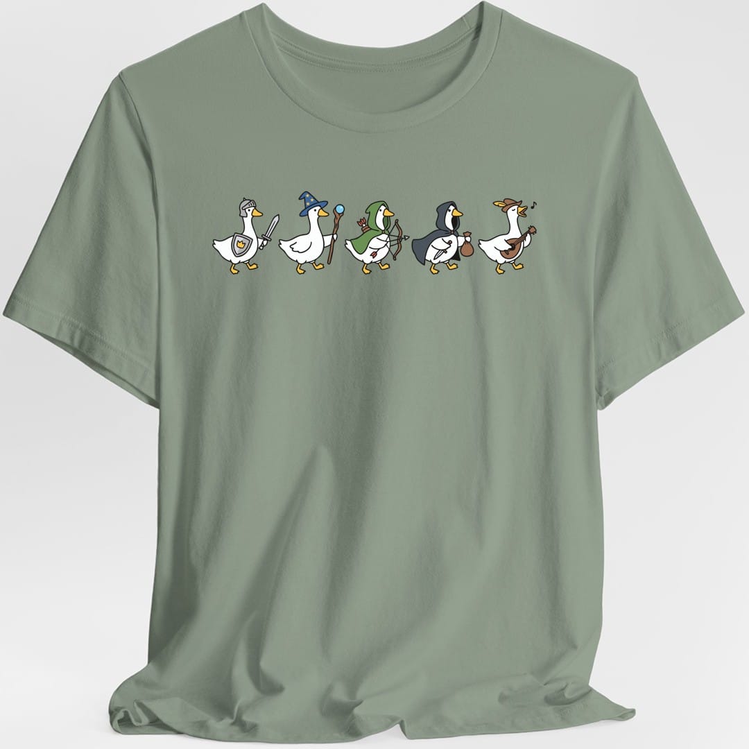 Silly Goose Adventurers Funny D&D T-Shirt